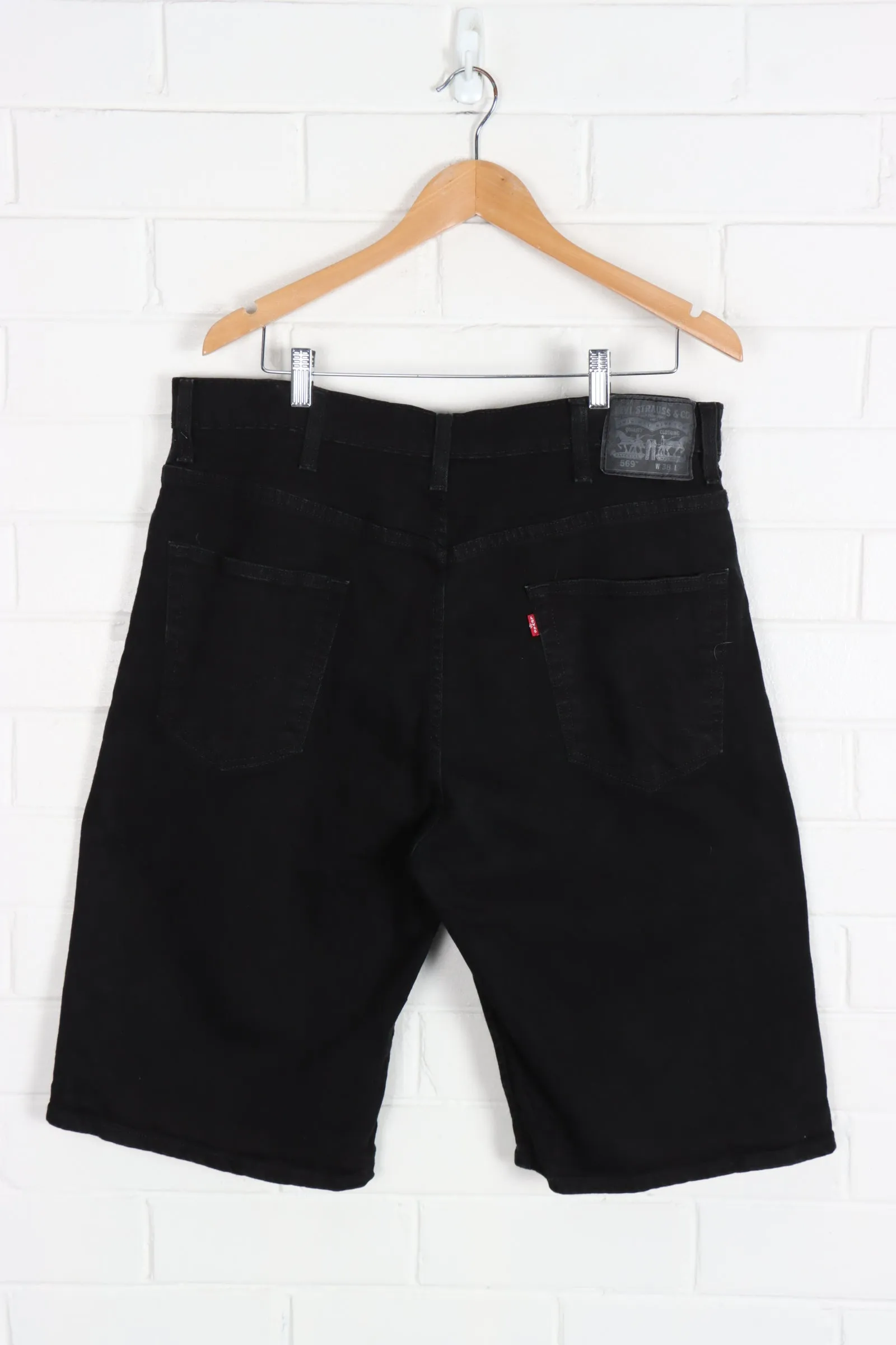 Levi's Black 569 Shorts, Size 38