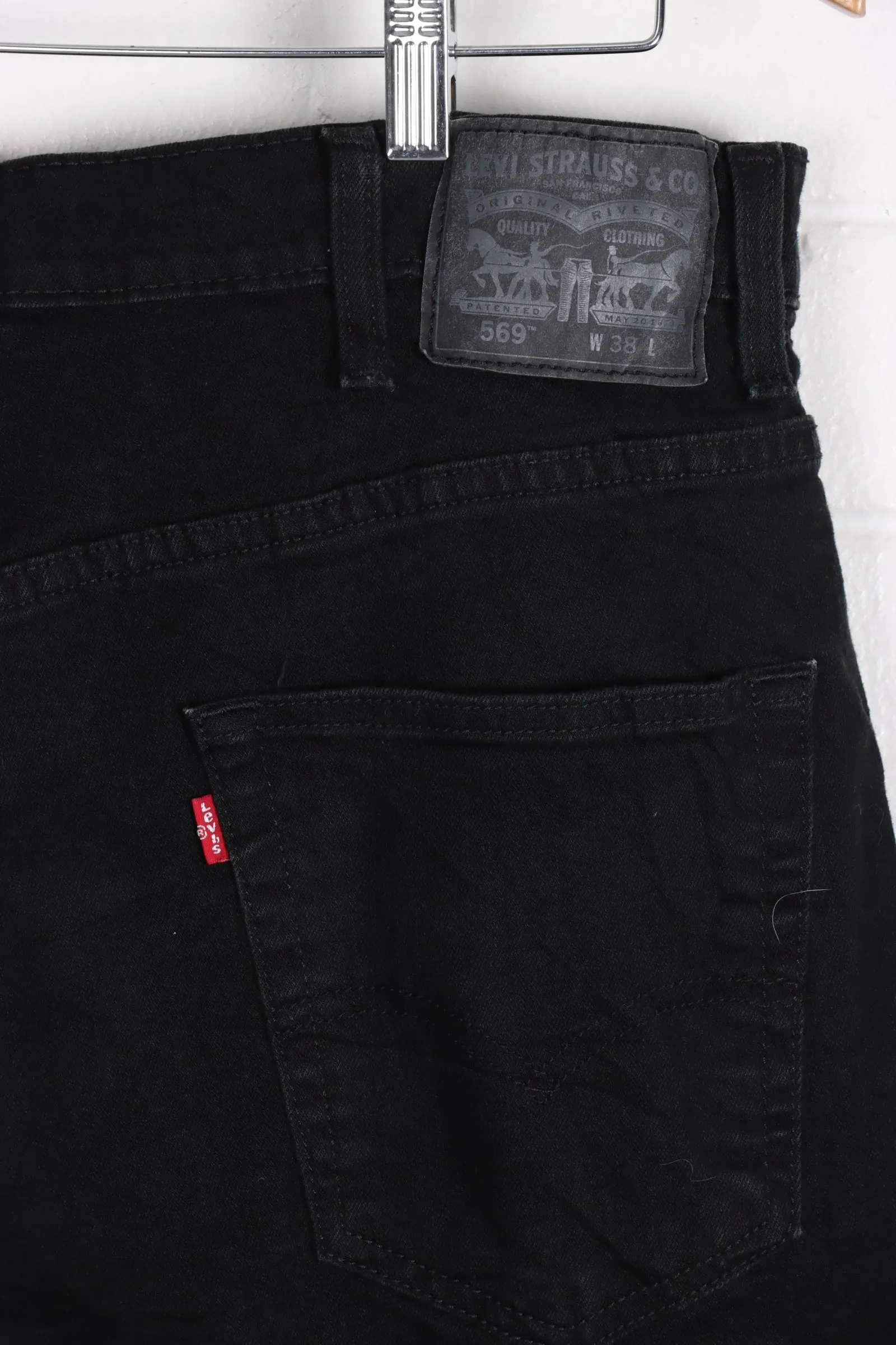 Levi's Black 569 Shorts, Size 38