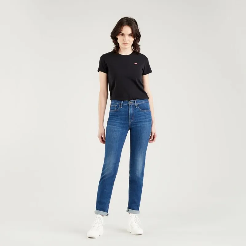 Levi`s High-Rise Straight Jeans - Nonstop Blue