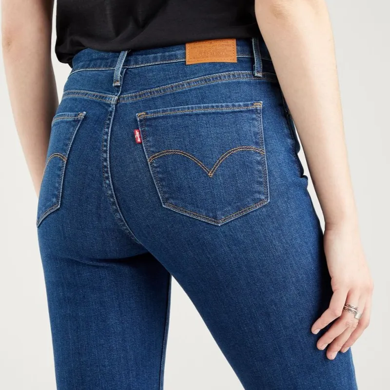 Levi`s High-Rise Straight Jeans - Nonstop Blue