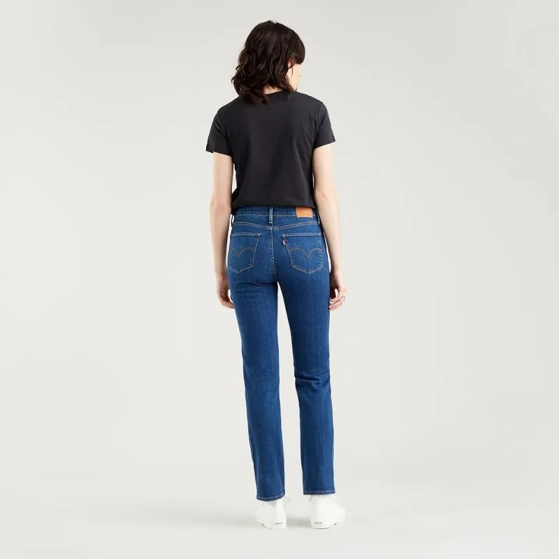 Levi`s High-Rise Straight Jeans - Nonstop Blue