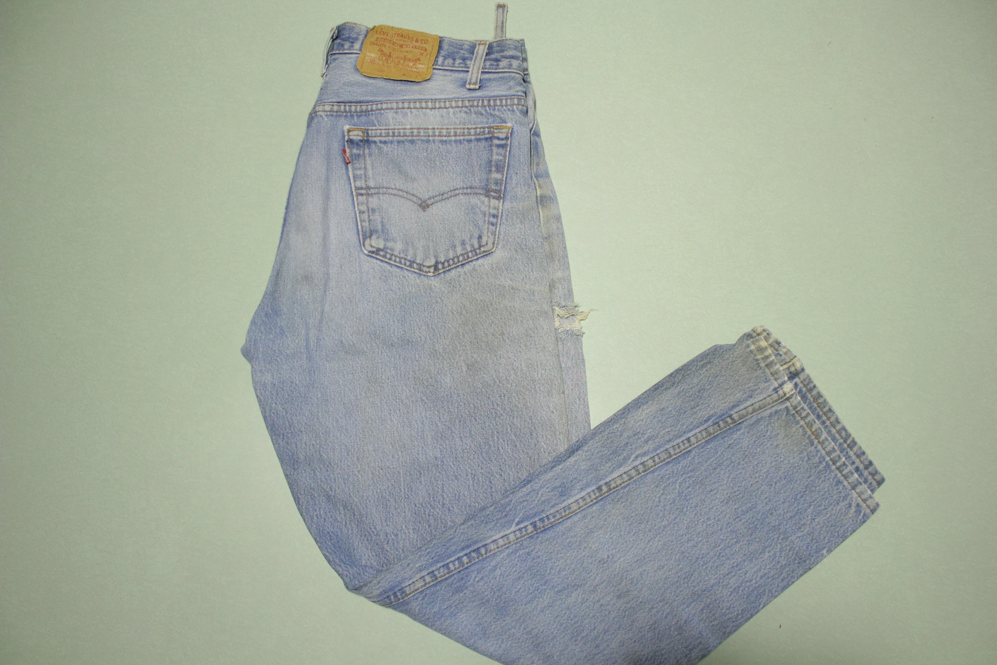 Levis Vintage Button Fly 501xx Distressed Denim Jeans - 80's 90's Grunge Punk