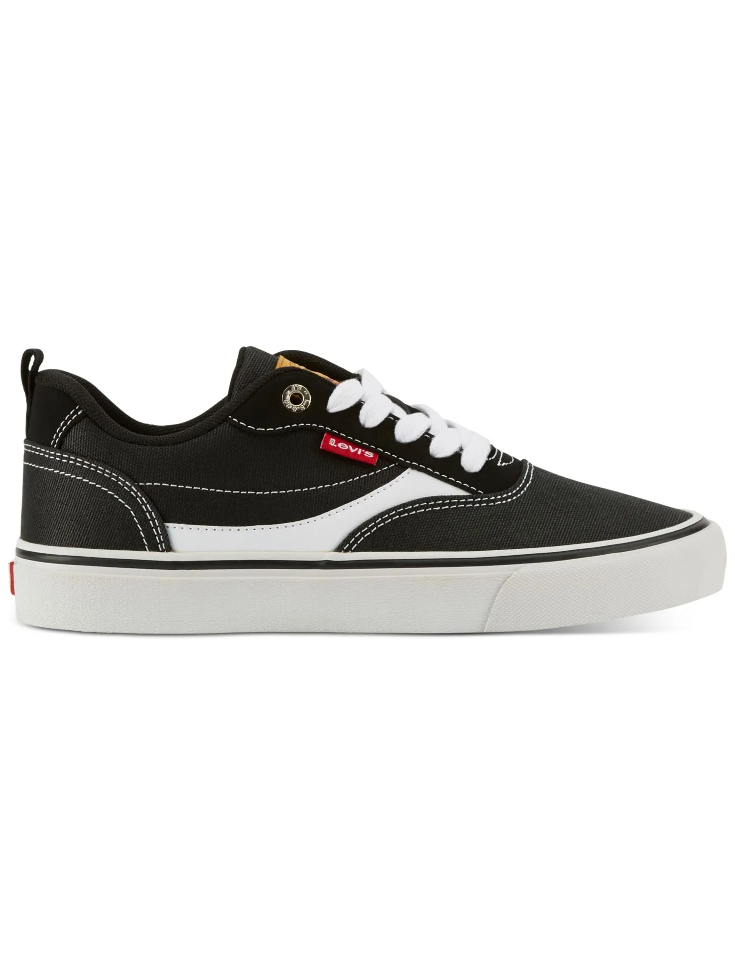 LEVIS Women's Black Color Block Sporty Skate Naya Round Toe Sneakers - Lace-Up Shoes