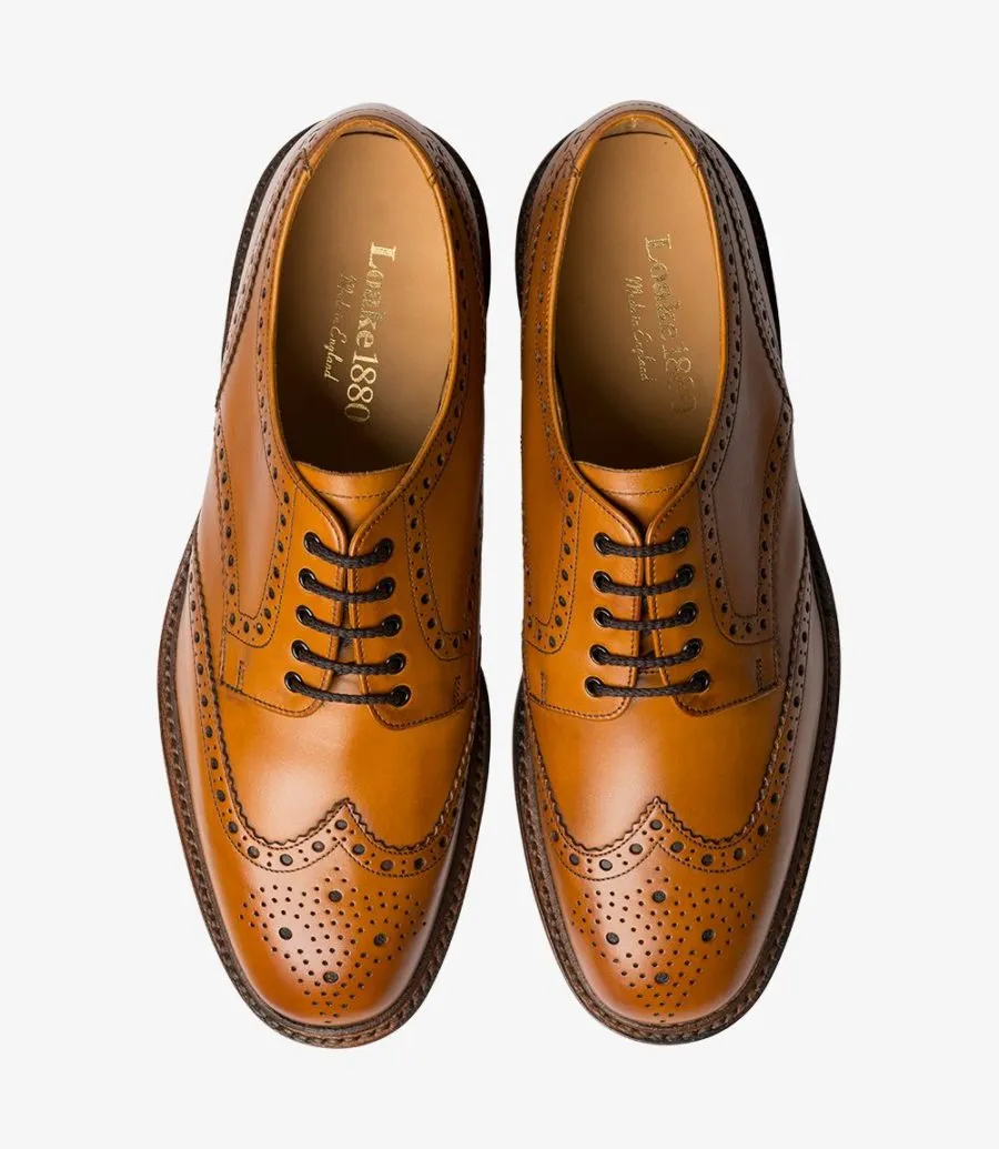 Loake Chester Tan Leather Brogue - premium range