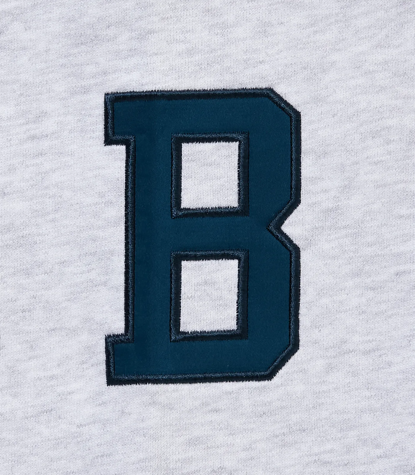 Logo Sweatshirt 'B' in Ash Grey with Appliqué Design