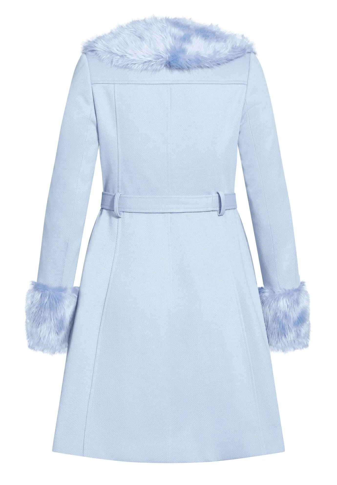 Make Me Blush Coat - powder blue