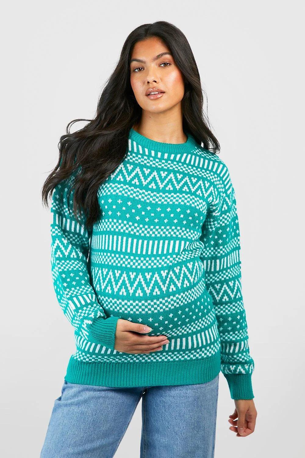 Maternity Fairisle Christmas Sweater