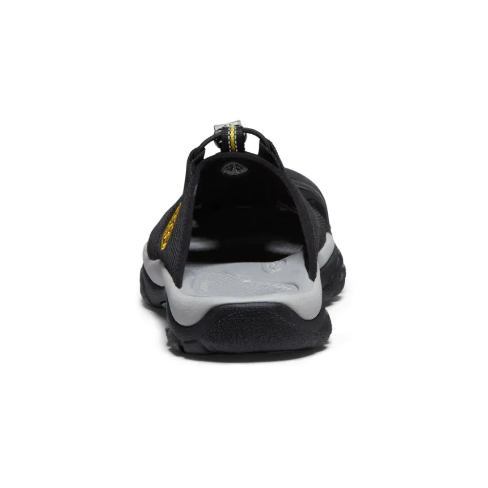 men's slide sandals black and yellow in keen style