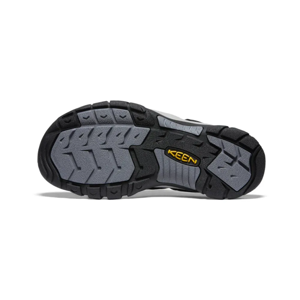 men's slide sandals black and yellow in keen style