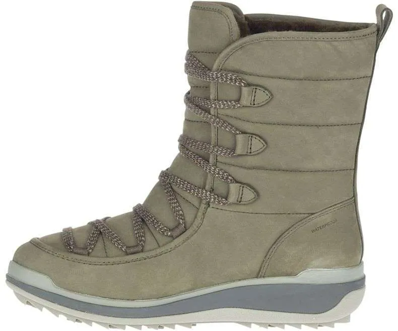 Merrell Women’s Snowcreek Cozy Leather Polar Waterproof – Olive