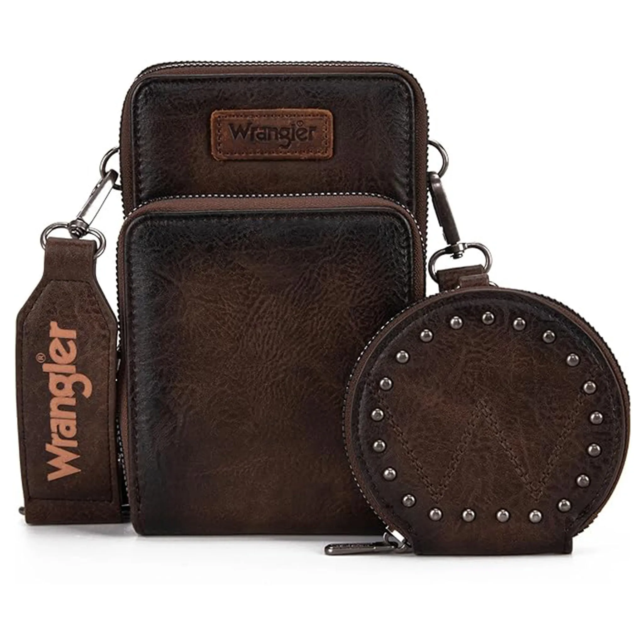 Montana West Coffee Shoulder Bag with Coin Pouch