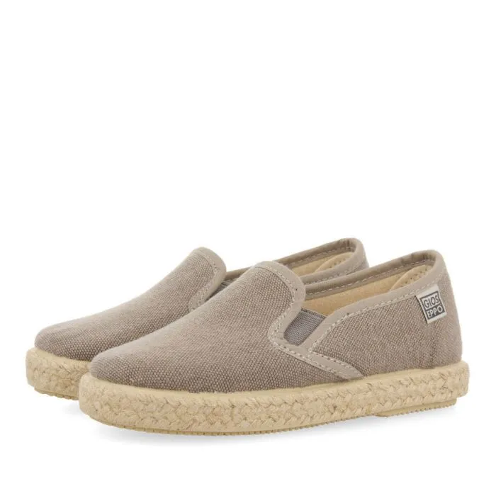 Orizaba boys grey espadrilles with side elastics