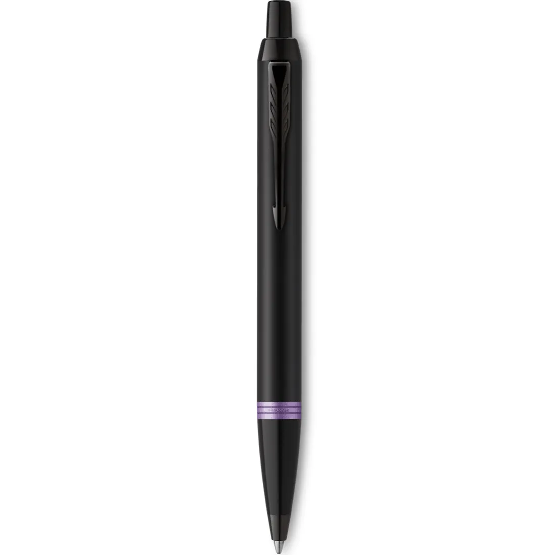 Parker IM Professional Ballpoint Pen Satin Black Vibrant Purple Ring Gift Box