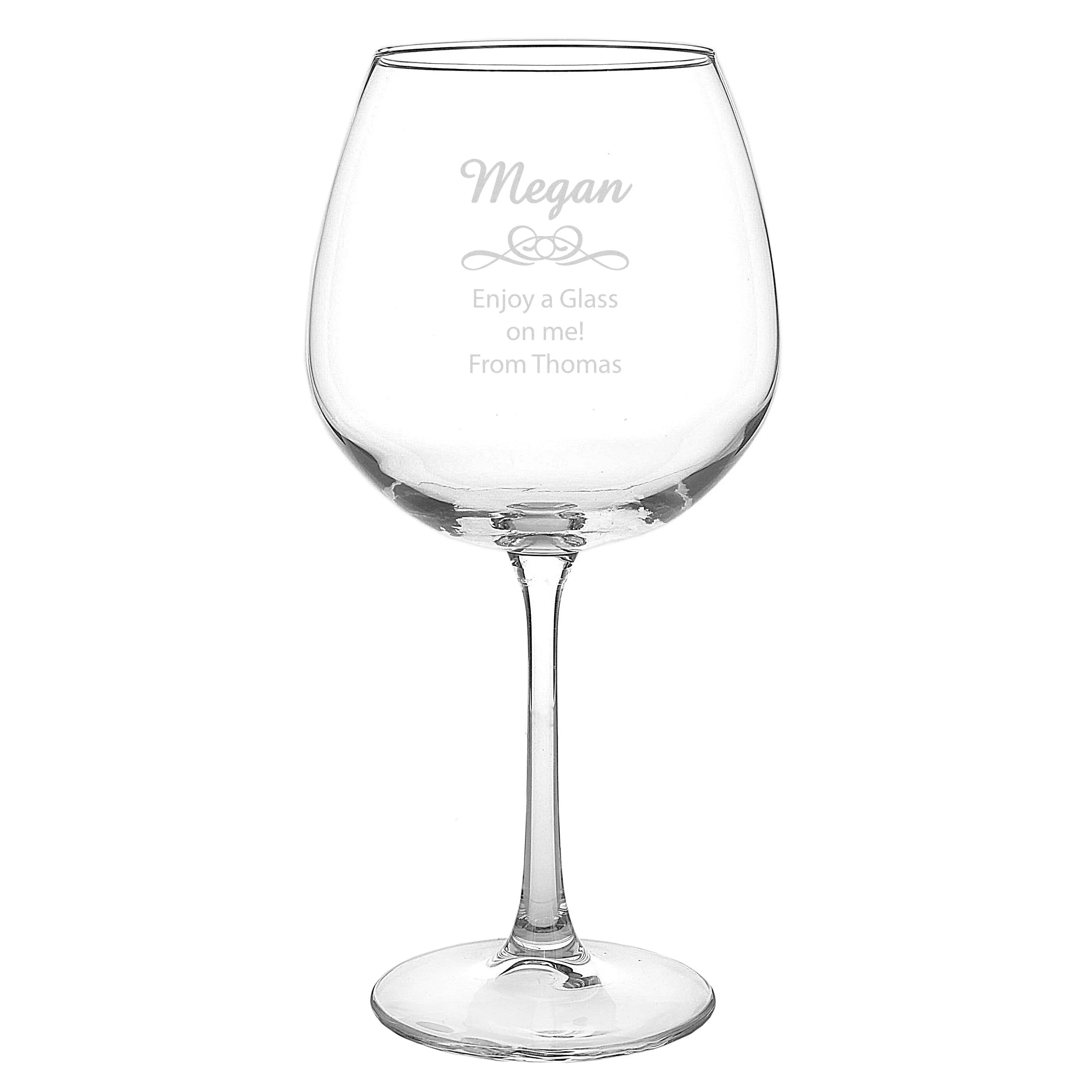 Personalized Wine Glass Bottle Décor