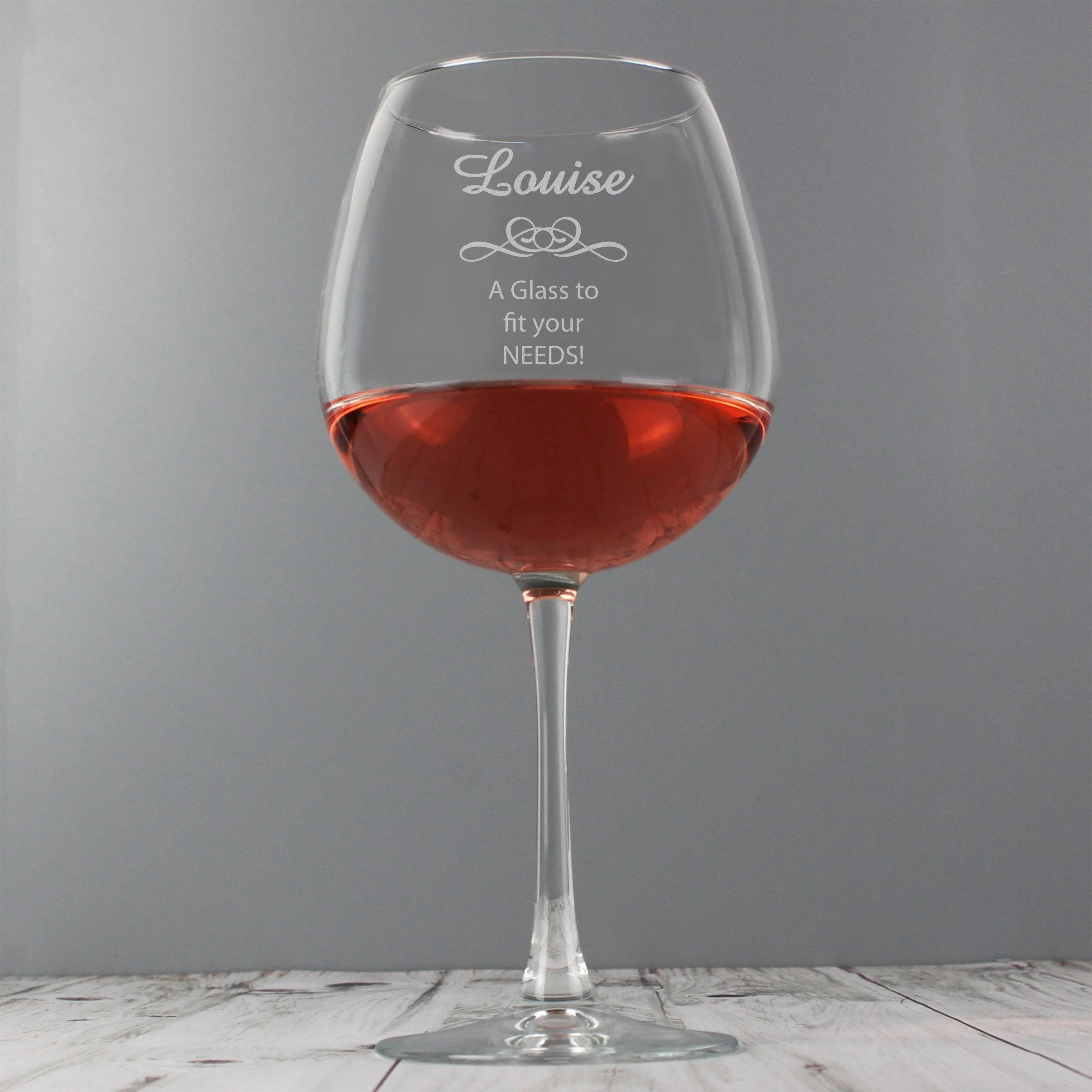 Personalized Wine Glass Bottle Décor