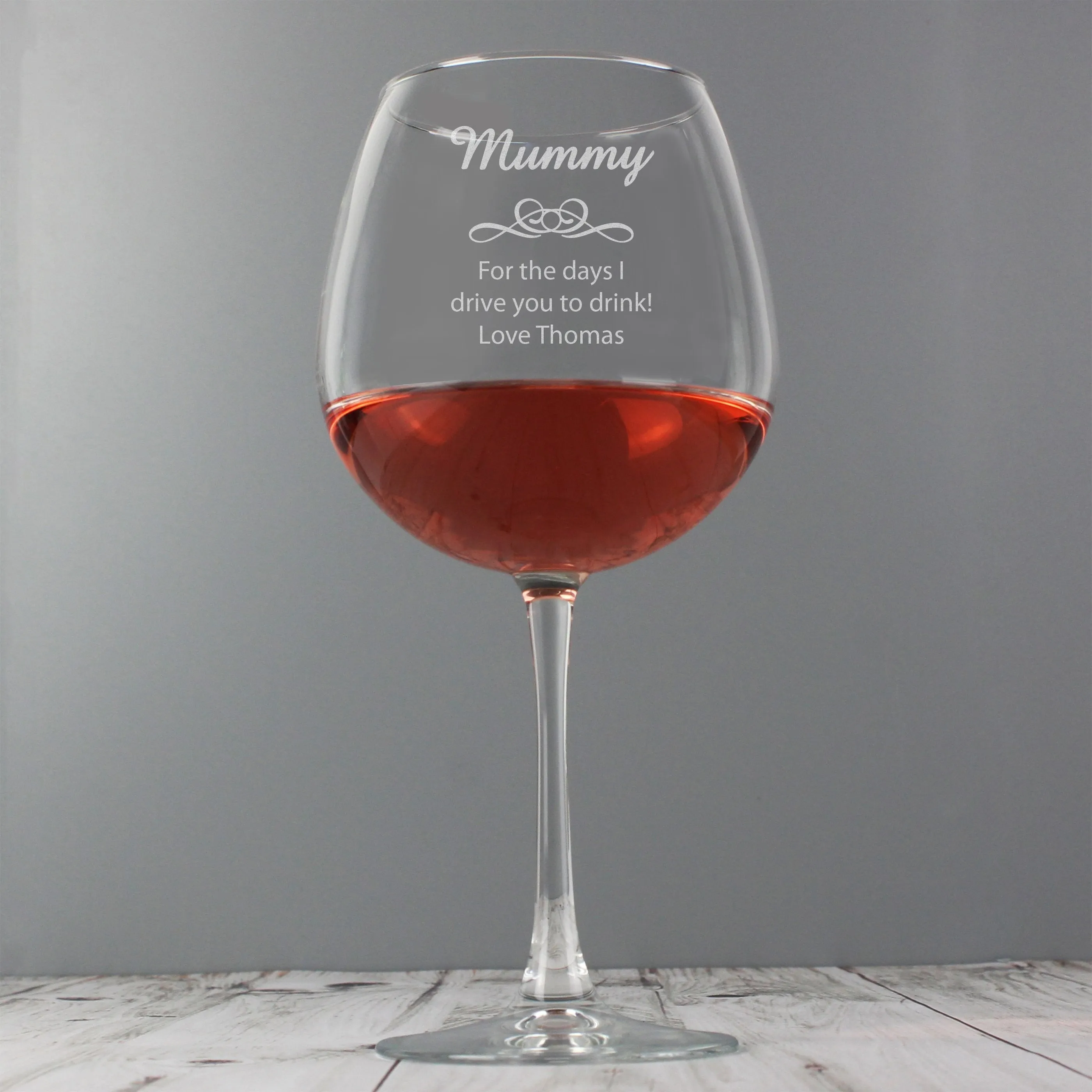 Personalized Wine Glass Bottle Décor