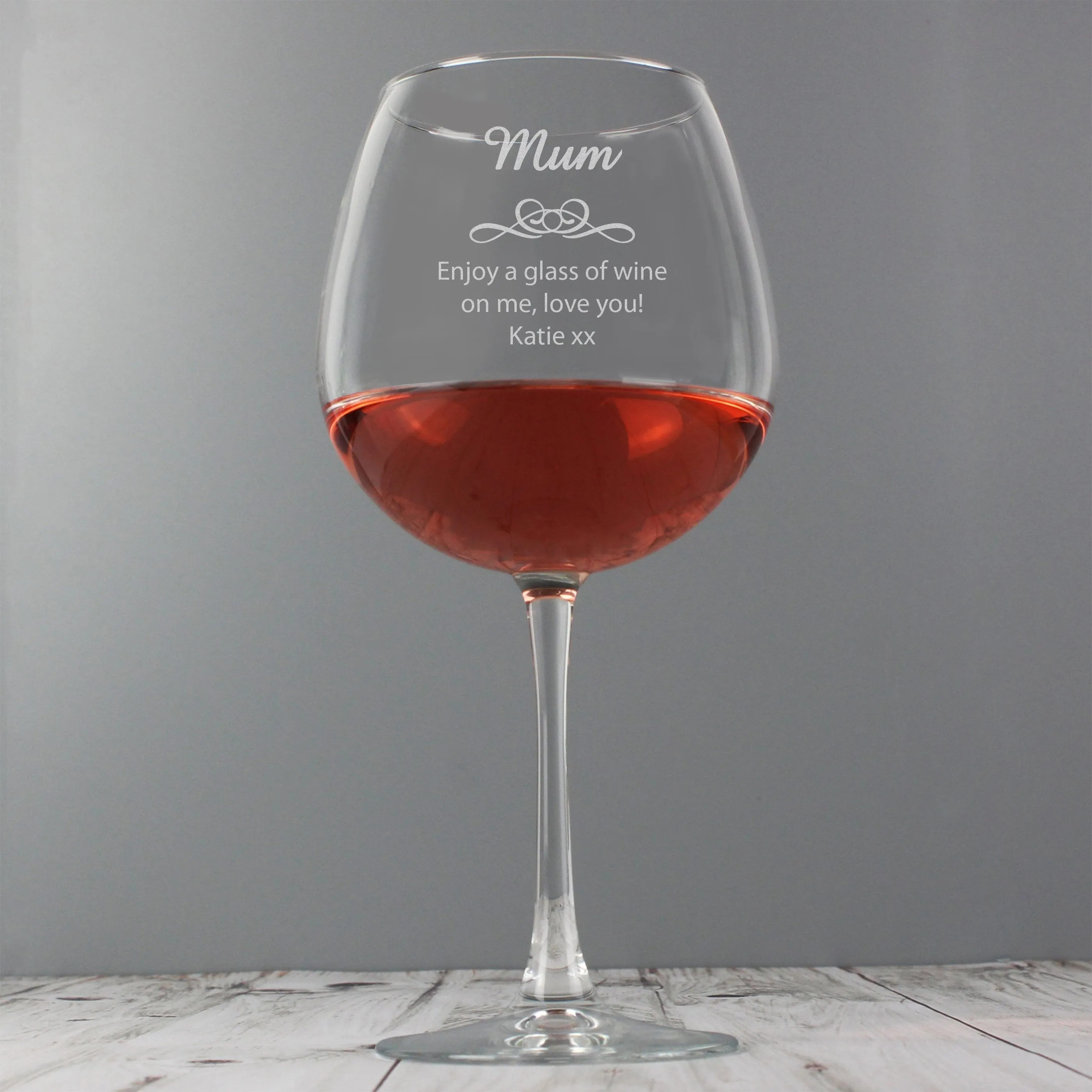 Personalized Wine Glass Bottle Décor