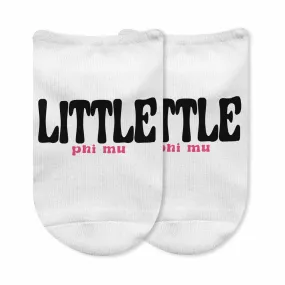 Phi Mu Big and Little Sister No Show Socks - Shop Now!