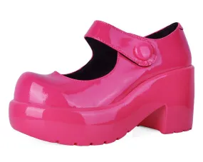 Pink Liquid Bubble Platform Shoes – Mary Jane Style