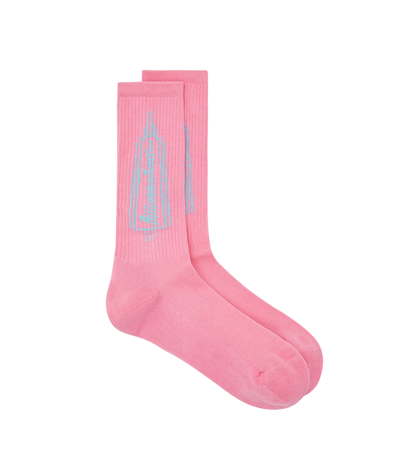 Pink Rocket Logo Socks