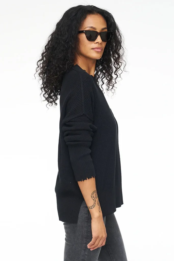 Pistola Darya Oversized Crewneck Pullover in Midnight on Final Sale