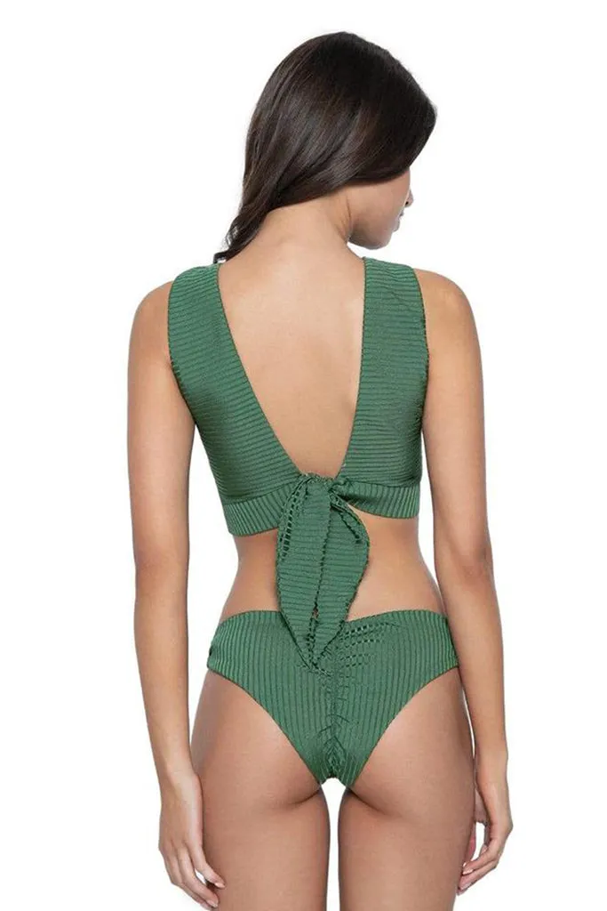 PQ Swim Basic Ruched Bottoms Emerald Sale