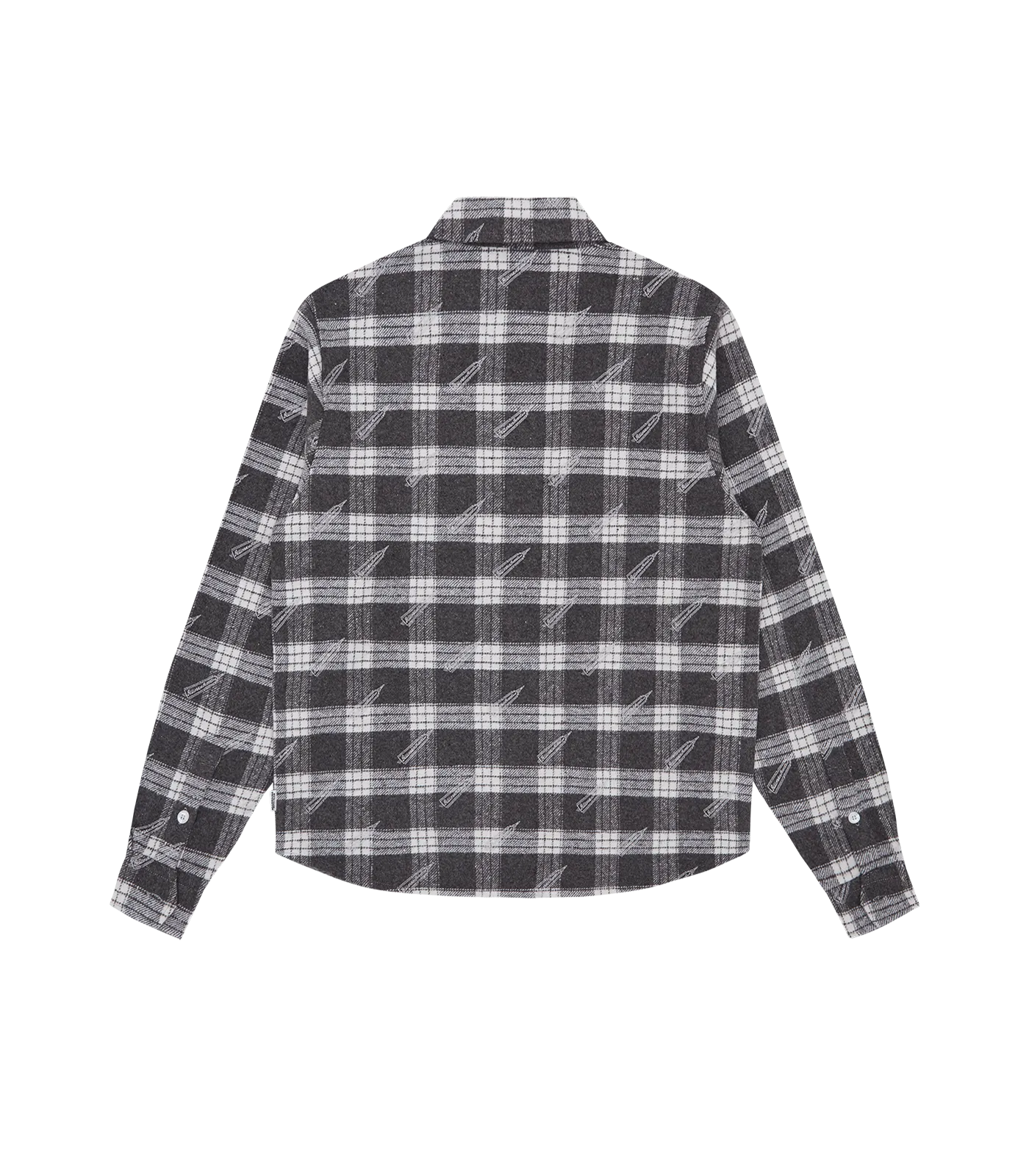 Print check grey shirt