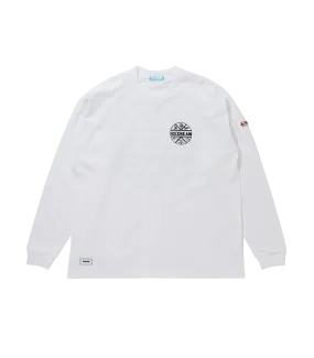 Puff Print Long Sleeve White T-Shirt