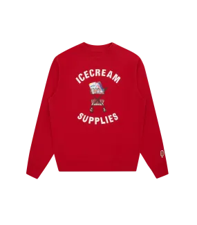 Red Ice Cream Supplies Crewneck