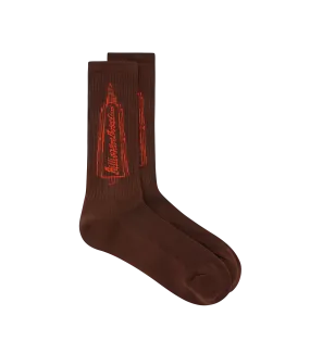 Rocket Logo Socks - Brown - Buy Online at Best Price.