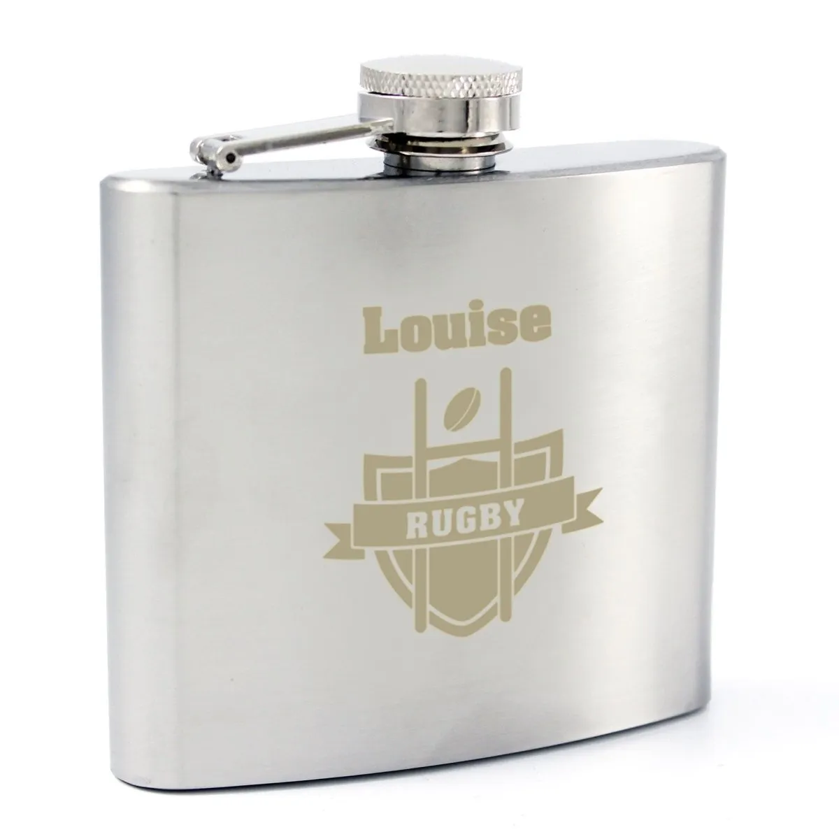 Rugby-themed Custom Engraved Alcohol Flask