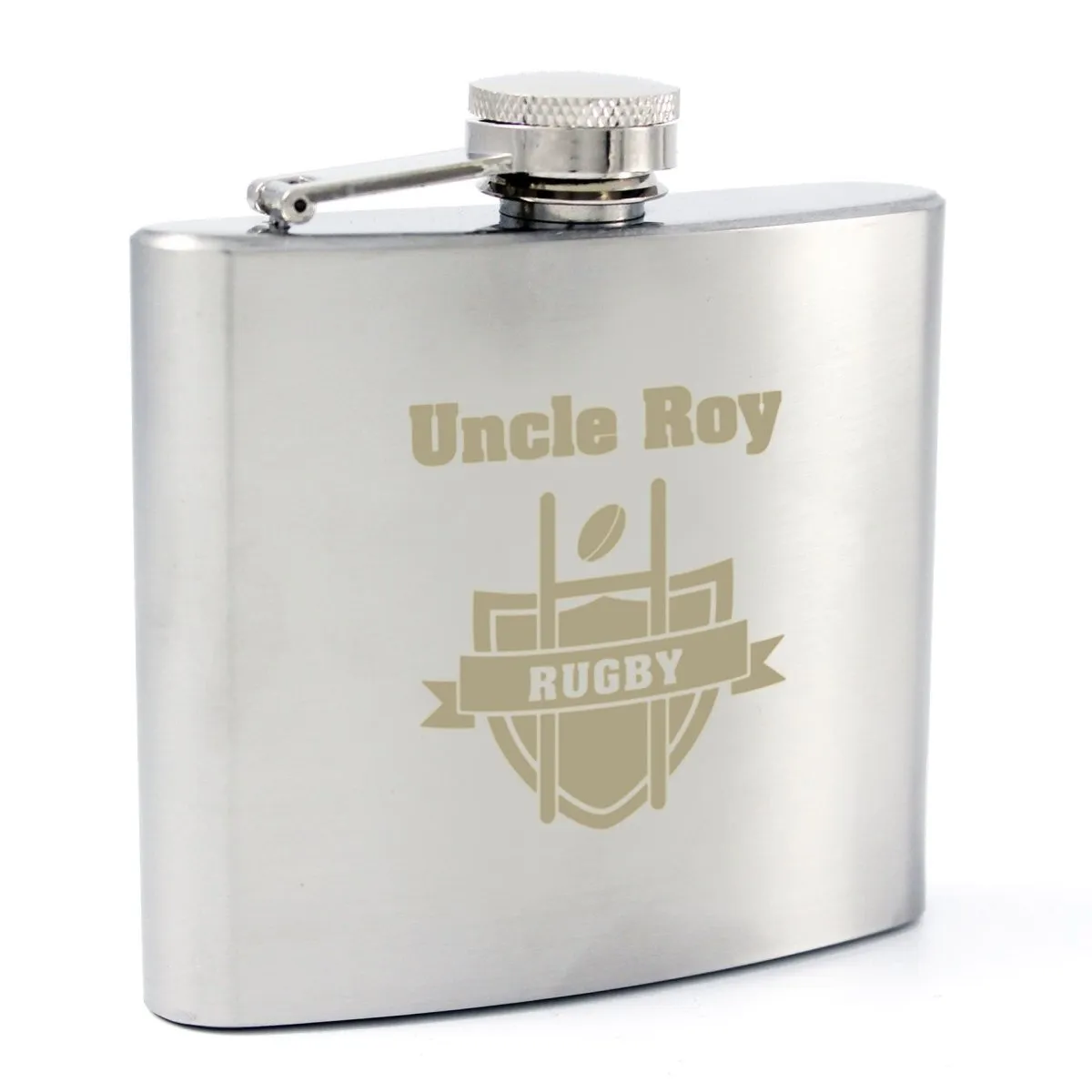 Rugby-themed Custom Engraved Alcohol Flask