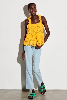 Saylor Azora Eyelet Top Sunflower Sale