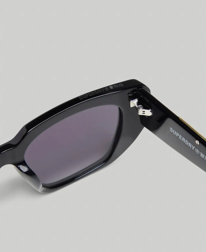 SDR 90's Angular Sunglasses | Black/Smoke Fade