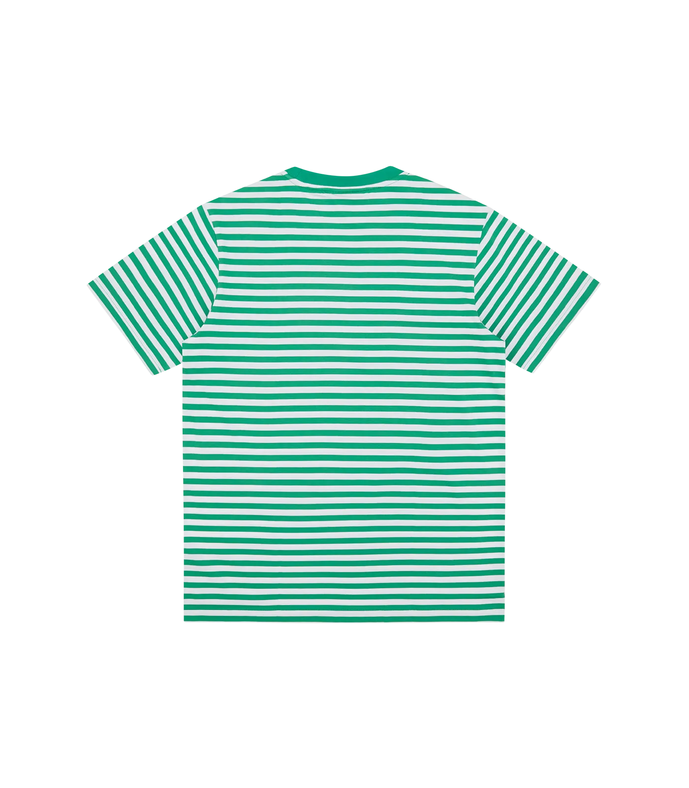 Serif Logo Green Stripe T-Shirt