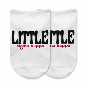 Sigma Kappa Big and Little No Show Socks