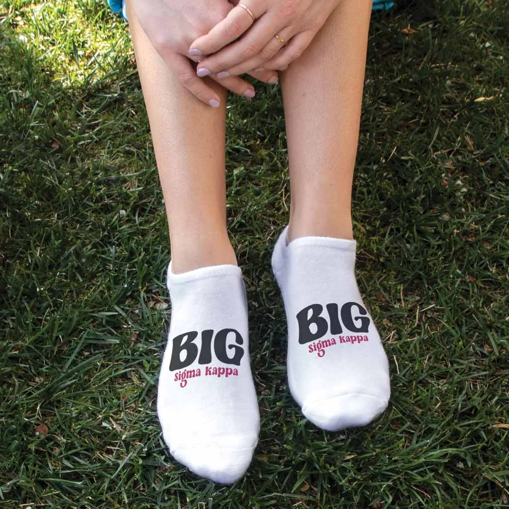 Sigma Kappa Big and Little No Show Socks