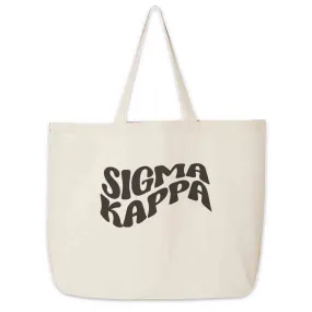 Sigma Kappa Sorority Tote Bag with Canvas Material and Modern Design