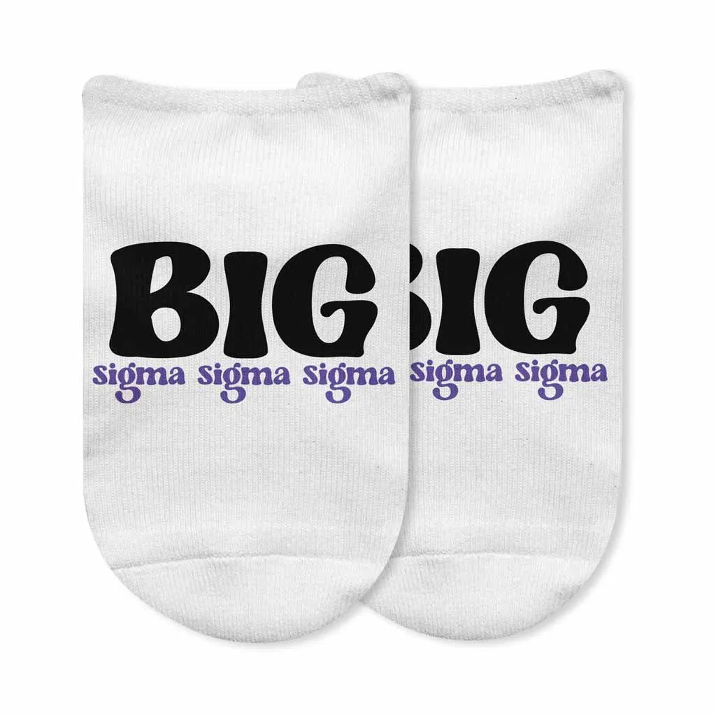 Sigma Sigma Sigma socks for Bigs and Littles