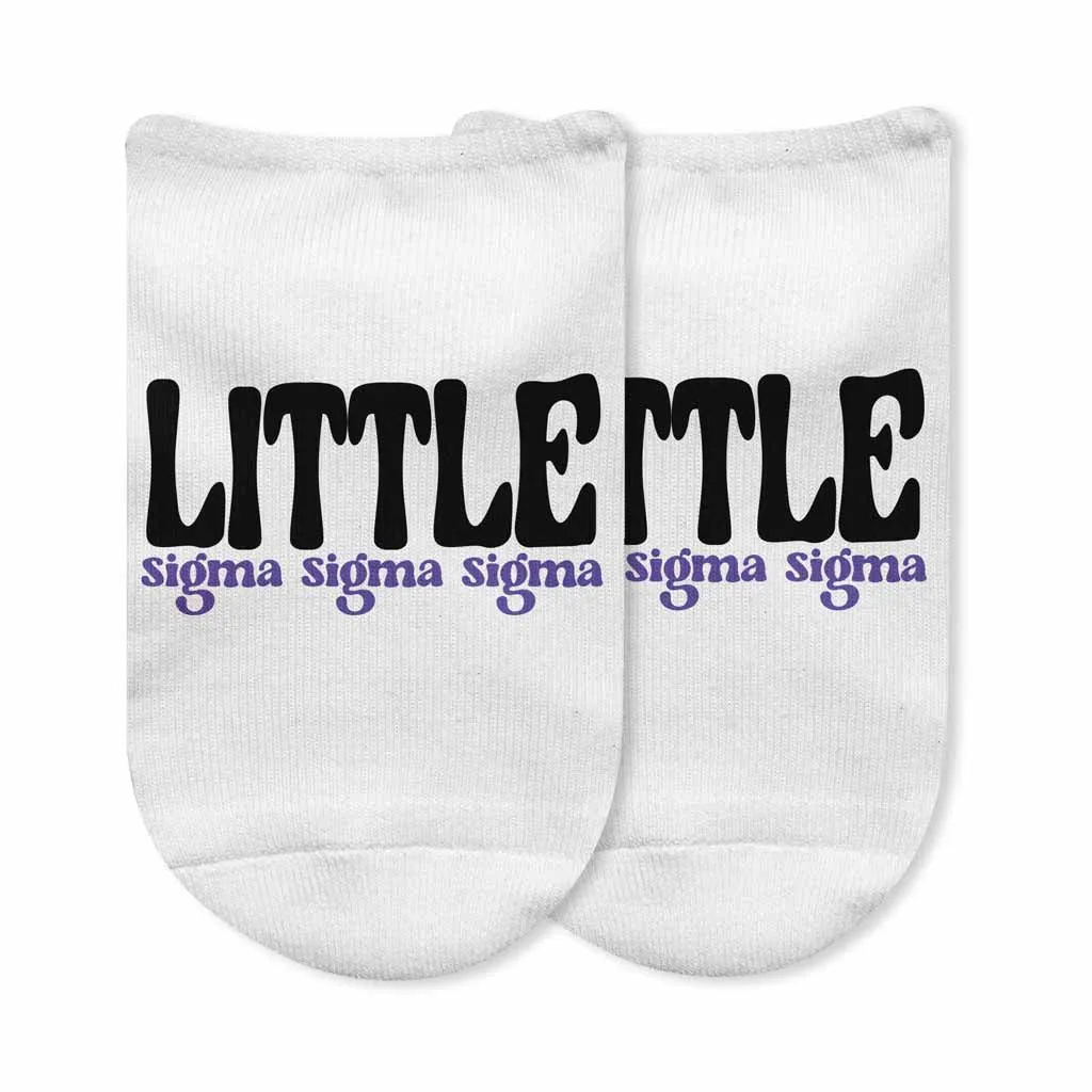 Sigma Sigma Sigma socks for Bigs and Littles