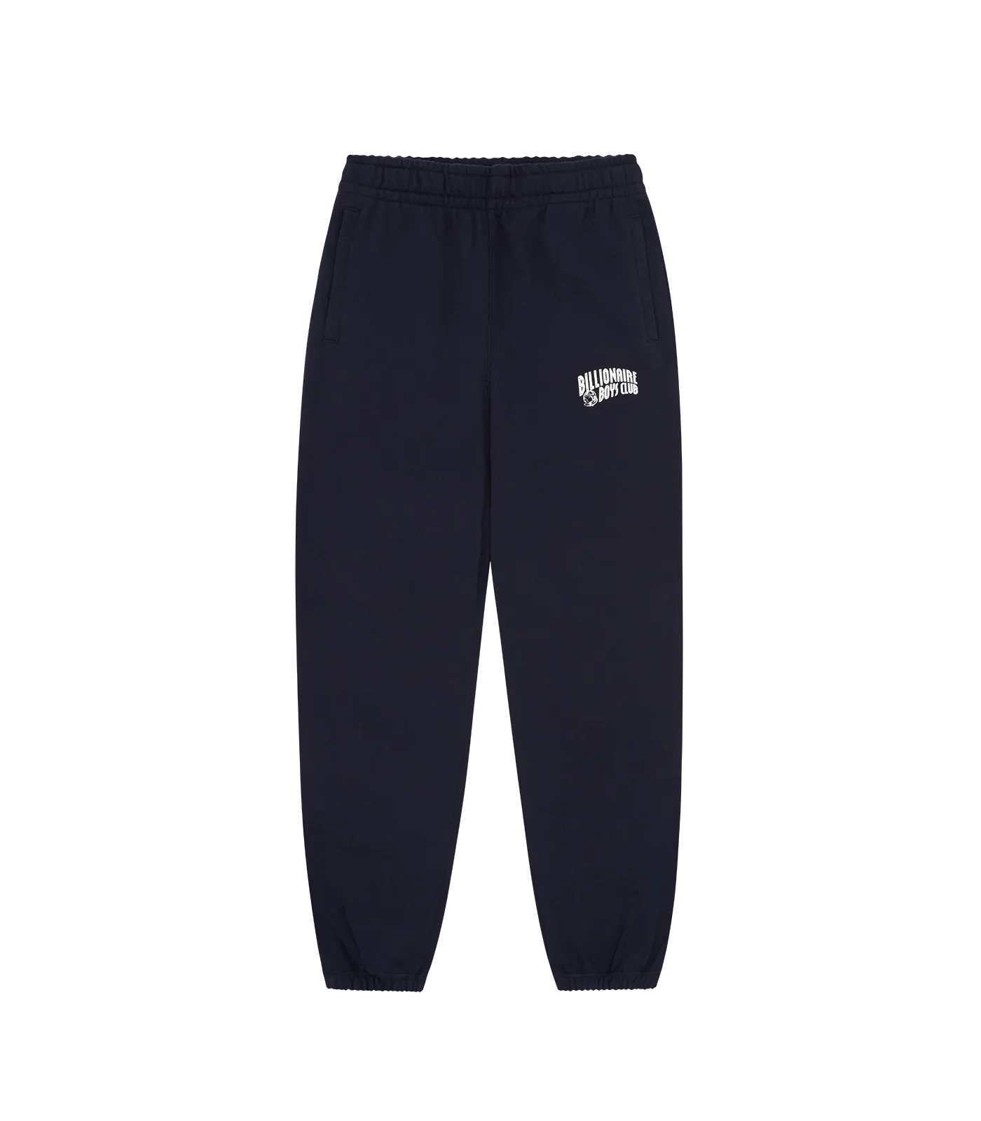 small arch logo sweatpants navy white logo