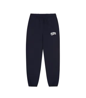 small arch logo sweatpants navy white logo