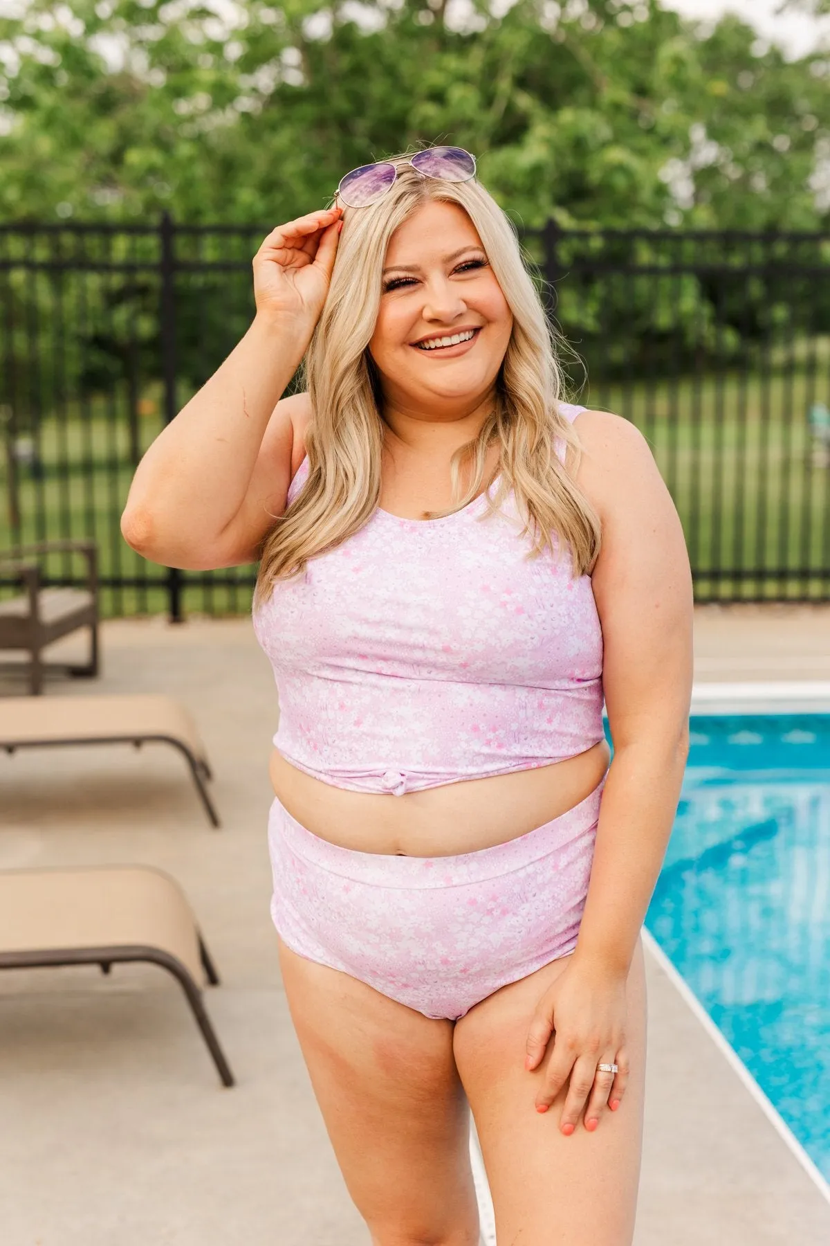 Soul Full Of Sunshine Knot Tankini Top- Lilac