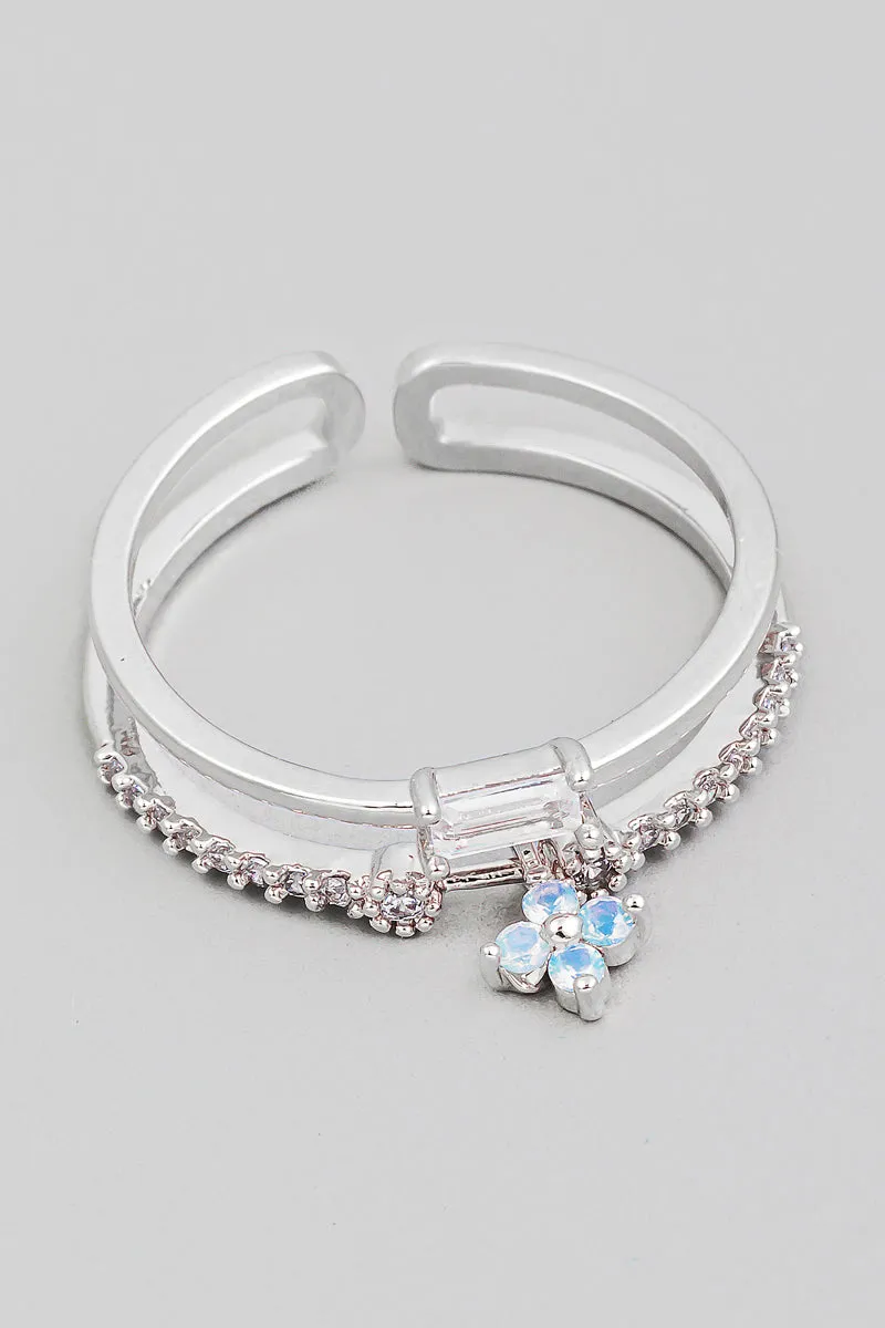 Sparkle Double Band Ring