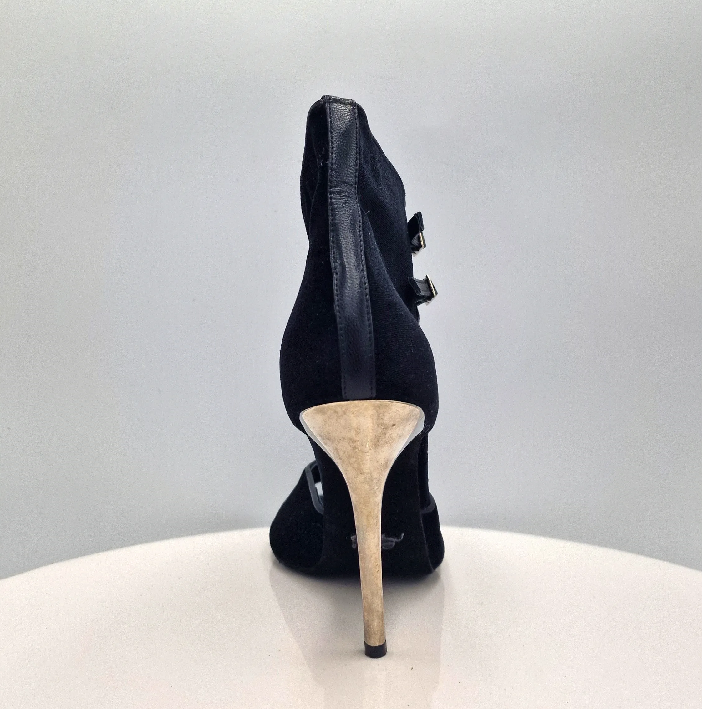 Spica Black Suede Skin Heel 9cm