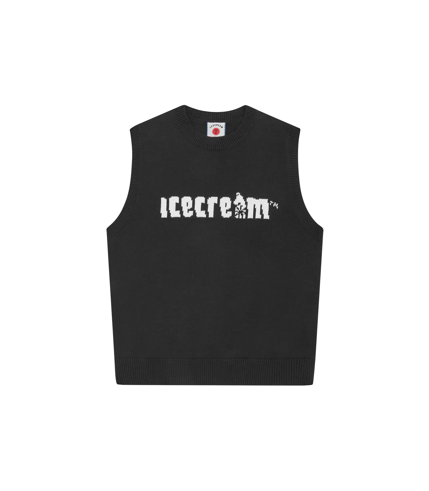 Straight Black Logo Vest