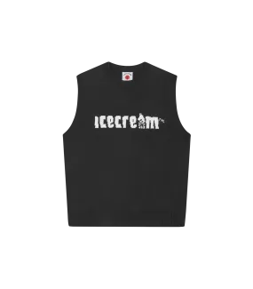 Straight Black Logo Vest