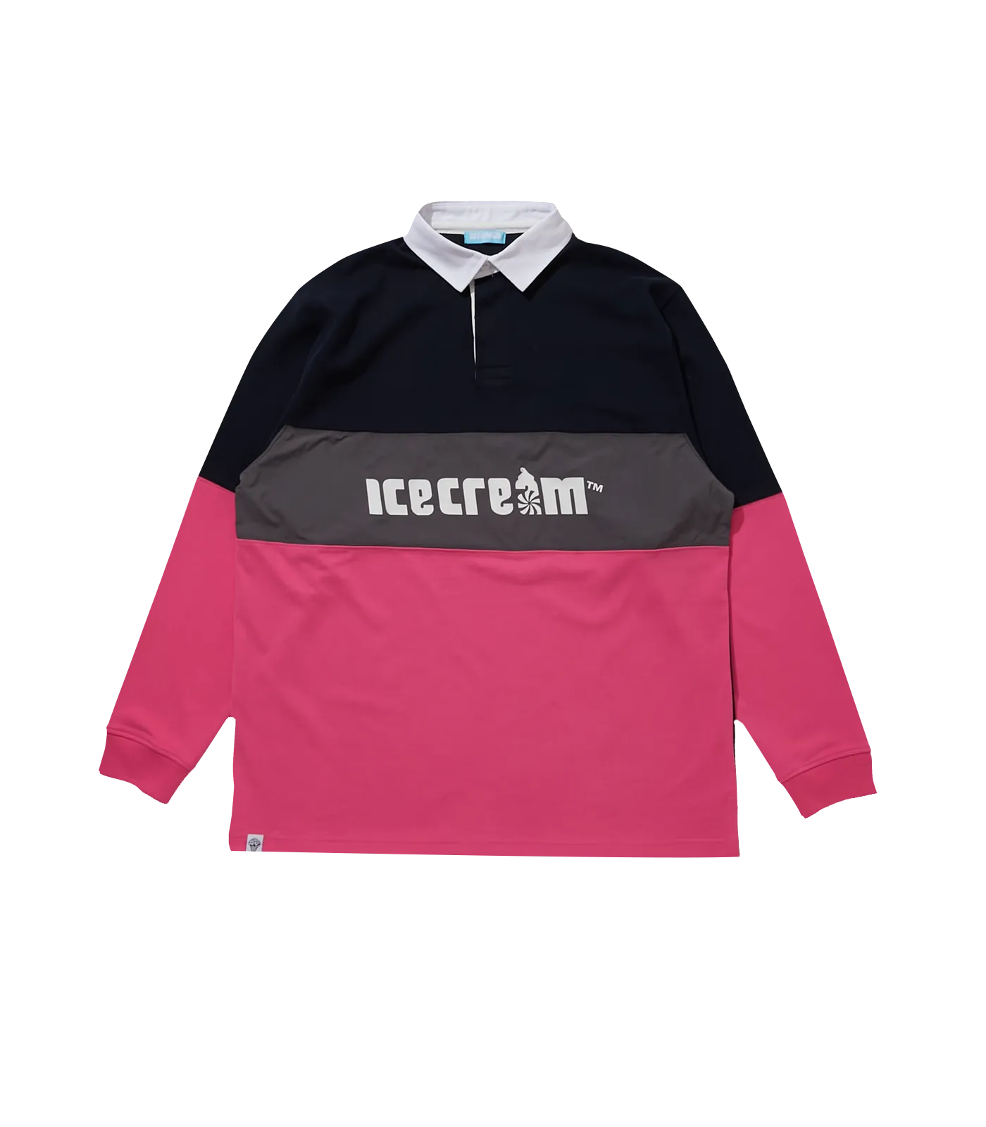 Switch Rugby Shirt - Navy/Grey/Pink