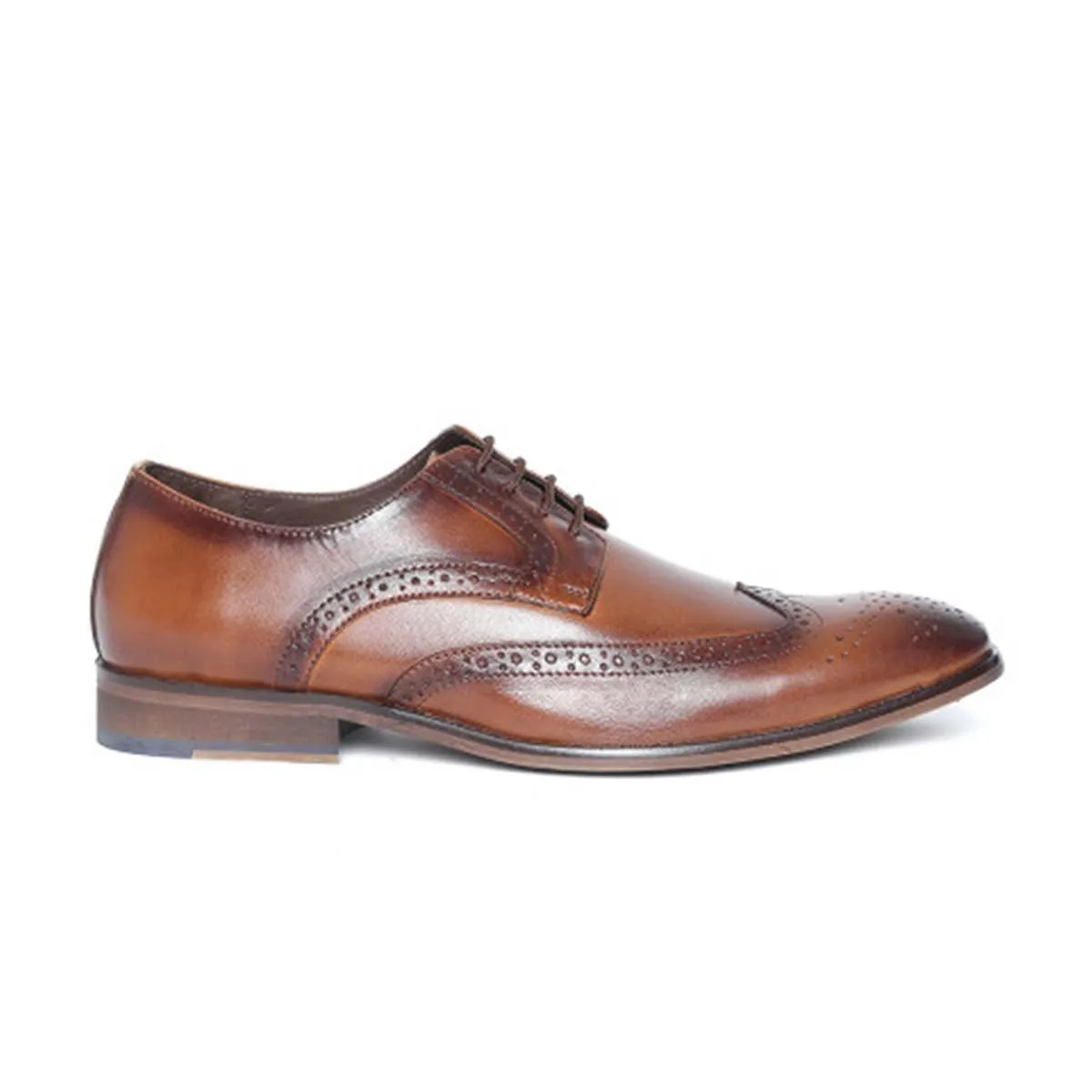 Tan Leather Brogue Shoes - Top Quality, Stylish Men's Footwear