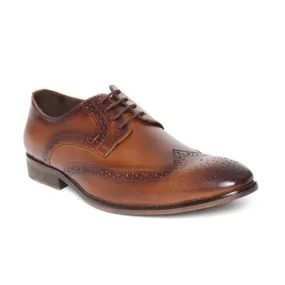 Tan Leather Brogue Shoes - Top Quality, Stylish Men's Footwear